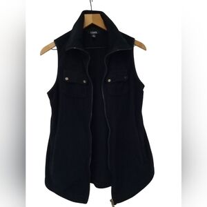Chaps Blue Fleece Vest Classic Sleeveless Design